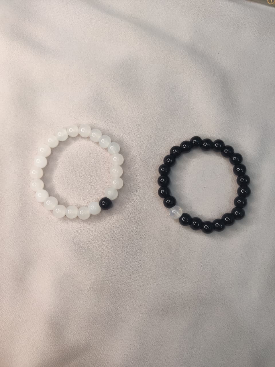Black & White Matching Pair Bracelet
