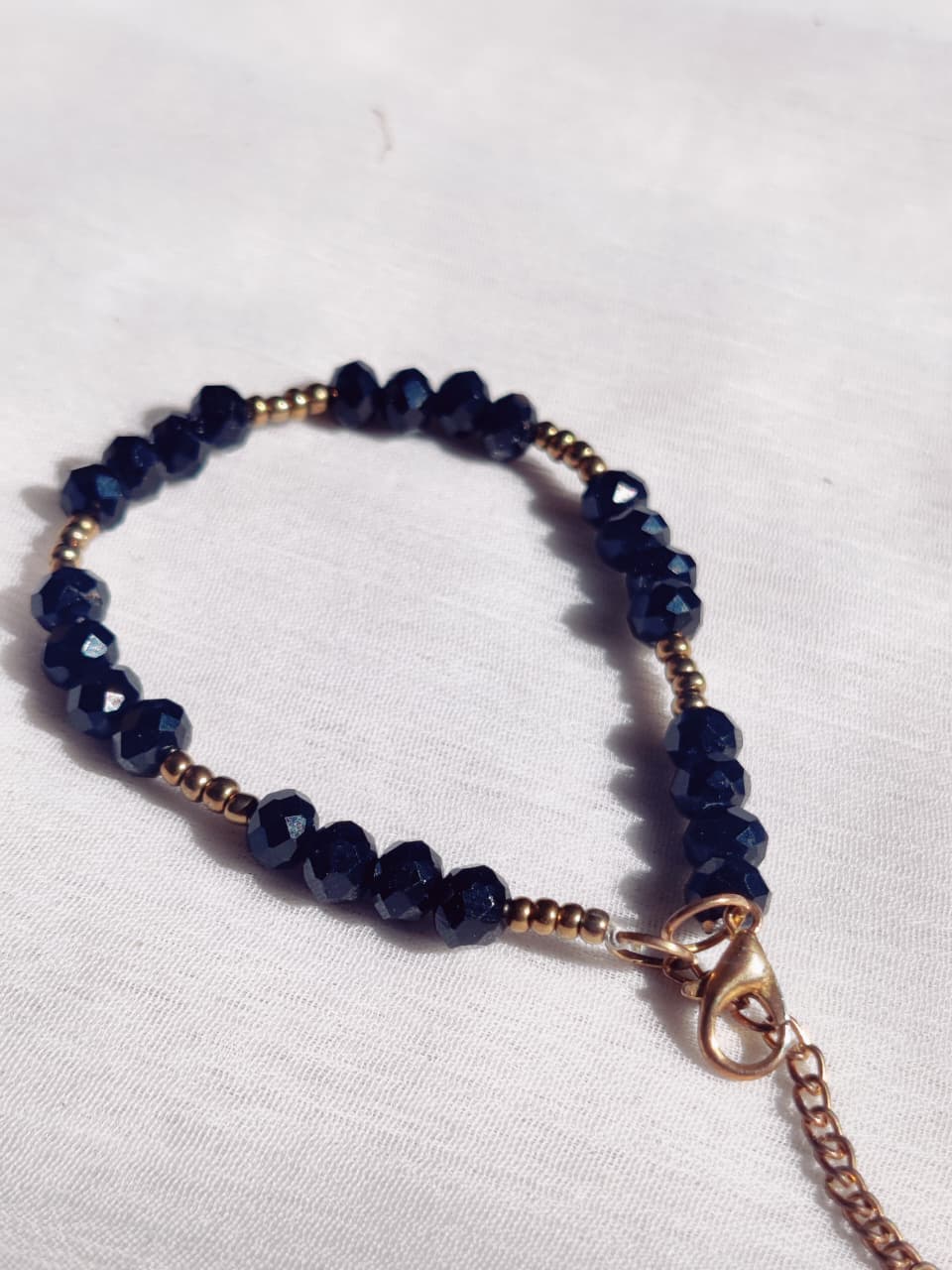 Black golden anklet