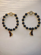 Black Magnetic Butterfly Bracelet Pair