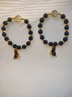 Black Magnetic Butterfly Bracelet Pair