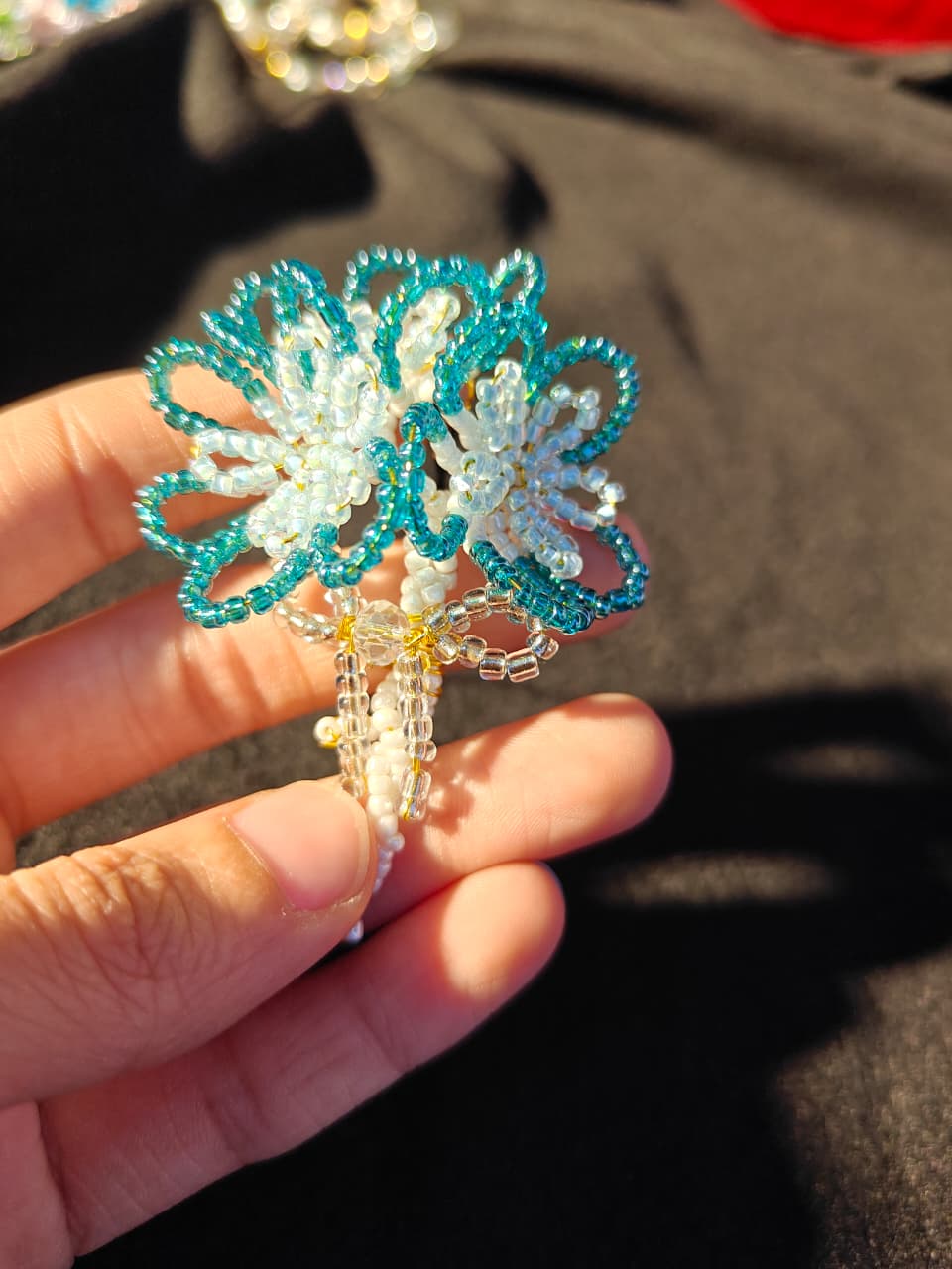 Blue Flower Bouquet phone Charm