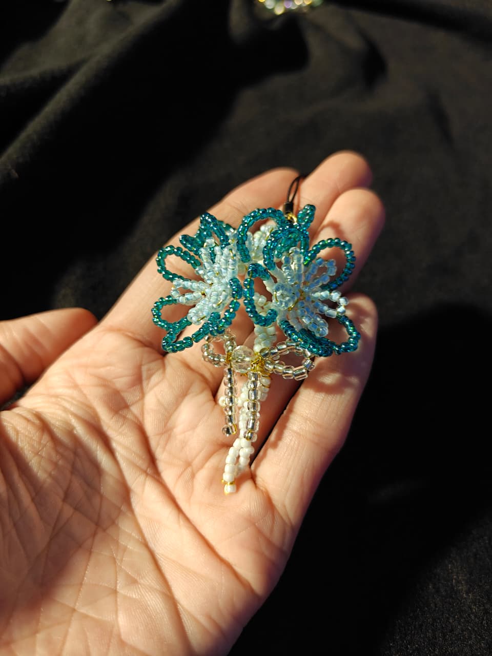 Blue Flower Bouquet phone Charm