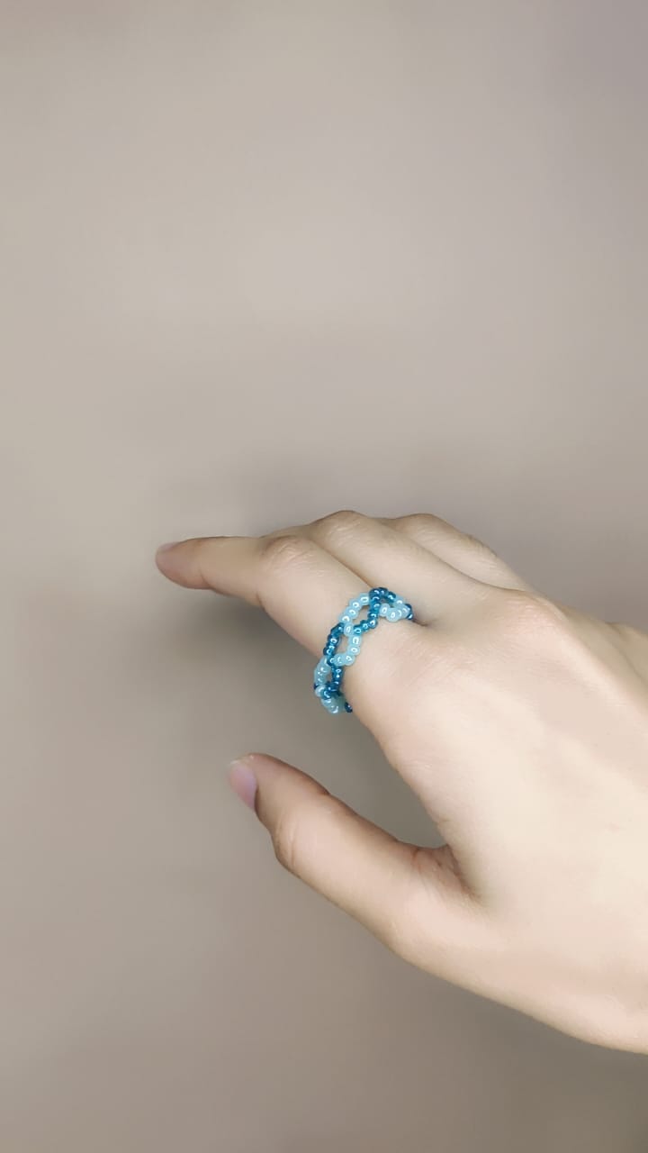 Blue Twisted Ring