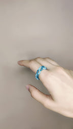 Blue Twisted Ring