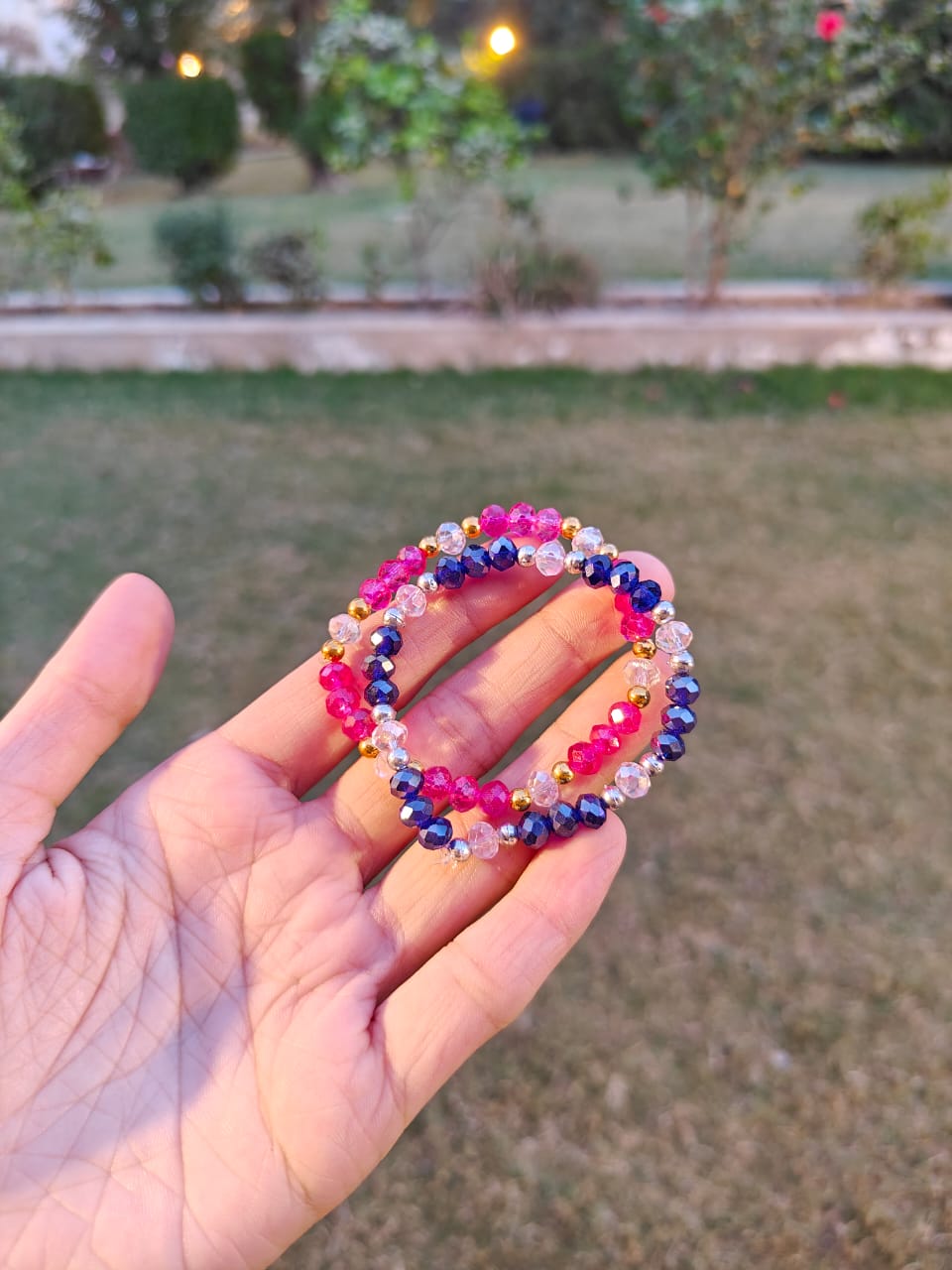 Matching crystal bracelet Pair
