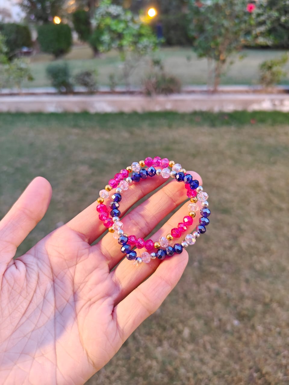 Matching crystal bracelet Pair