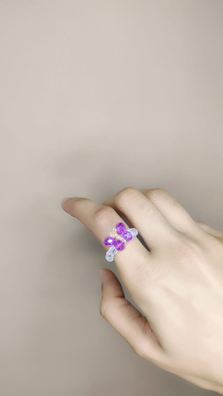 Crystal Butterfly Ring