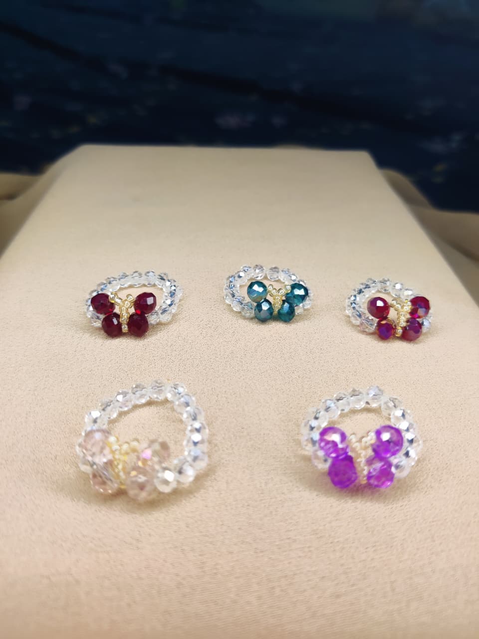 Crystal Butterfly Ring