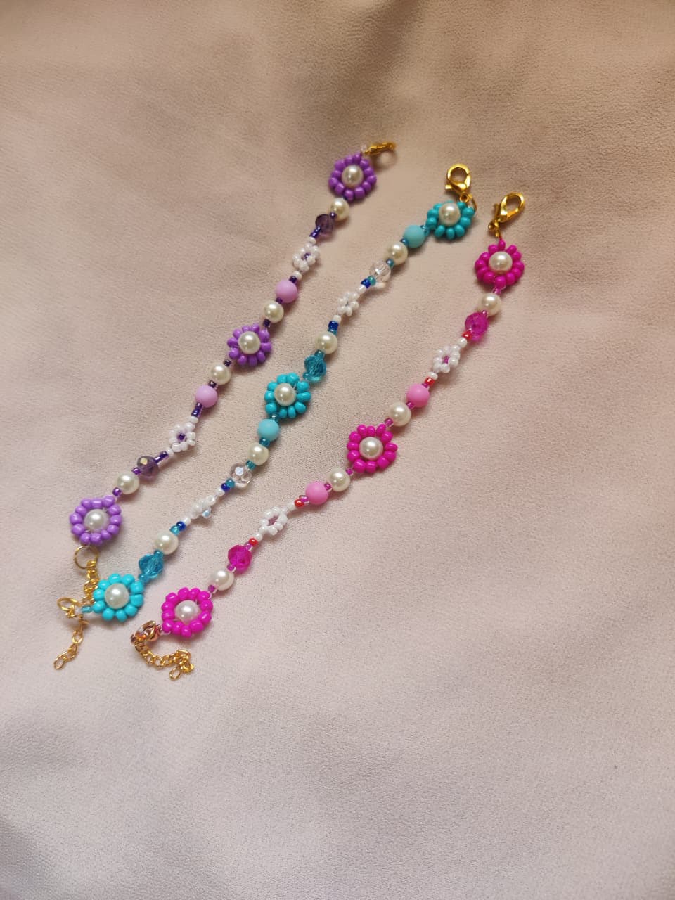 Floral Beaded Bracelet