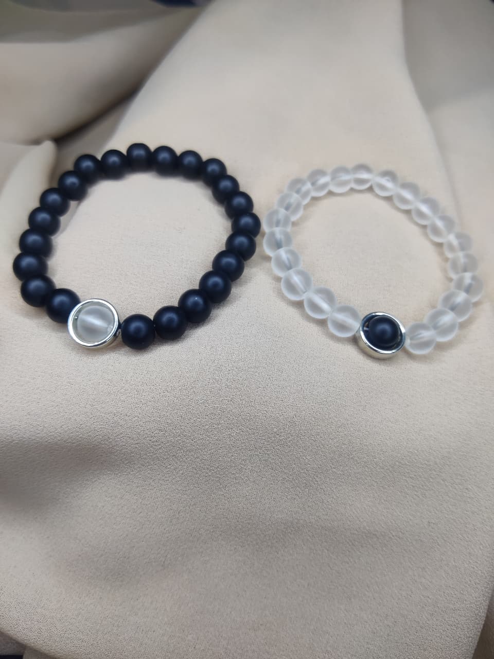 Black & White Matte Bracelet Pair