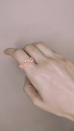 Peach twisted ring