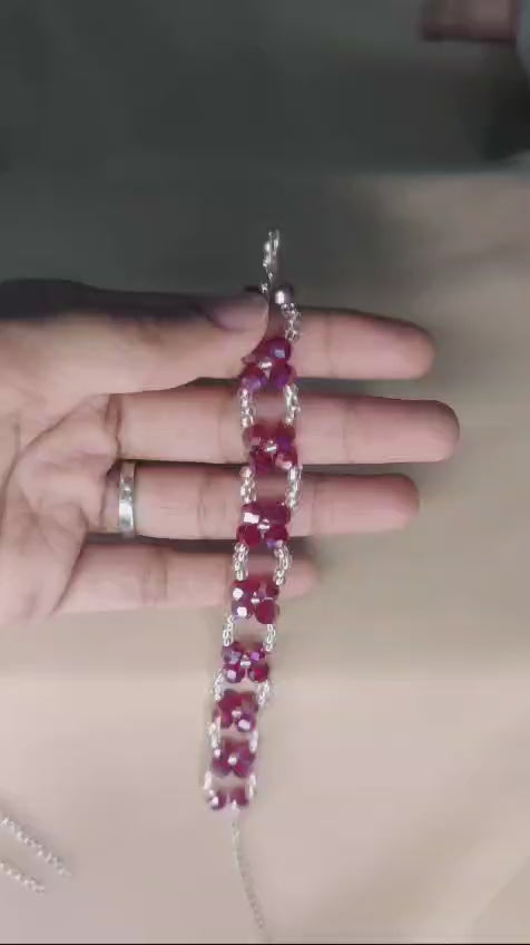 Crystal Bloom Flower Bracelet