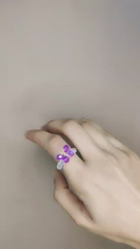 Crystal Butterfly Ring