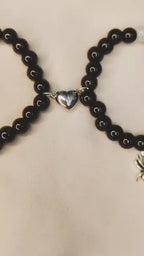 Spider Magnet Heart Pair Bracelets