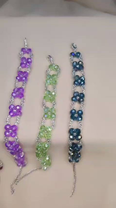 Crystal Bloom Flower Bracelet