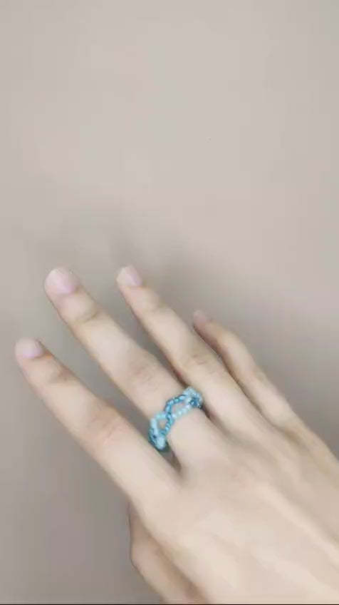 Blue Twisted Ring