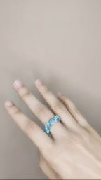 Blue Twisted Ring