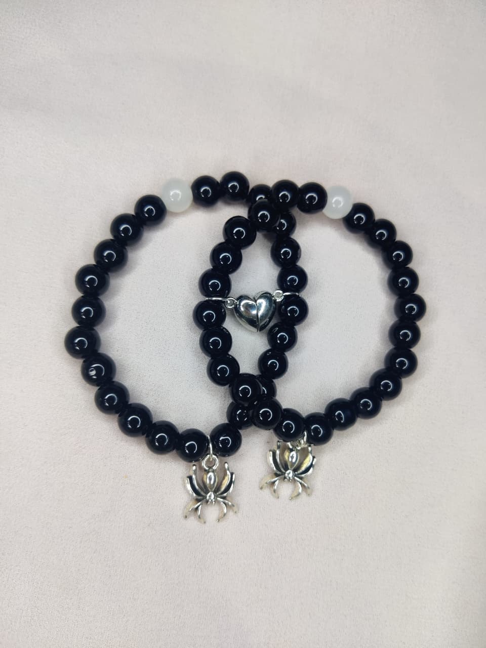 Spider Magnet Heart Pair Bracelets