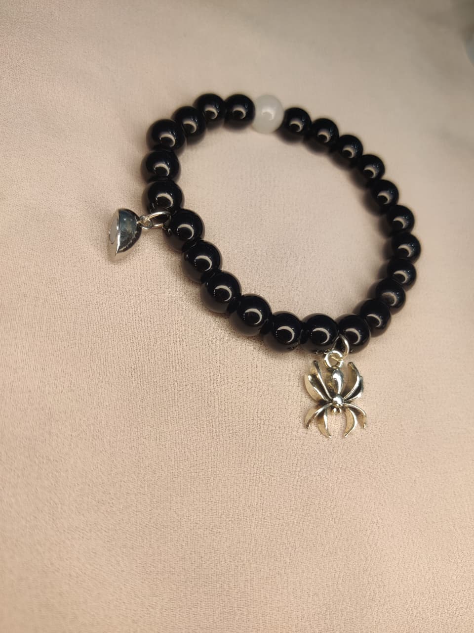 Spider Magnet Heart Pair Bracelets