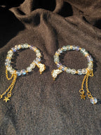 White Butterfly Magnet Bracelet Pair